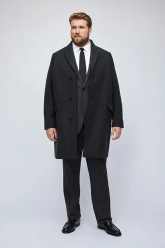 Le pardessus en laine italienne extensible, grandes tailles