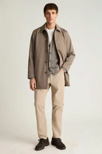 Manteau court pour homme par Bonobos | Vêtement raffiné en coton résistant à la pluie