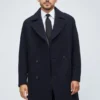 Manteau italien en laine à double boutonnage