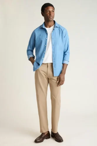 Pantalon 5 poches brossé italien