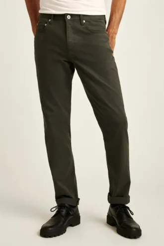 Pantalon 5 poches brossé italien