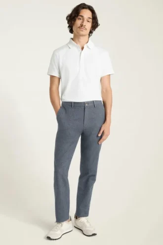 Pantalon chino en sergé brossé