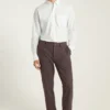 Pantalon chino en sergé brossé