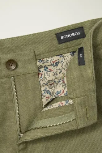 Pantalon chino en sergé brossé