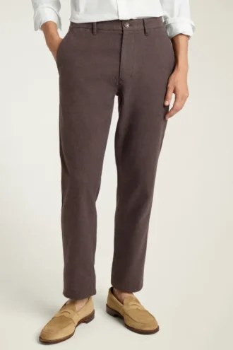 Pantalon chino en sergé brossé