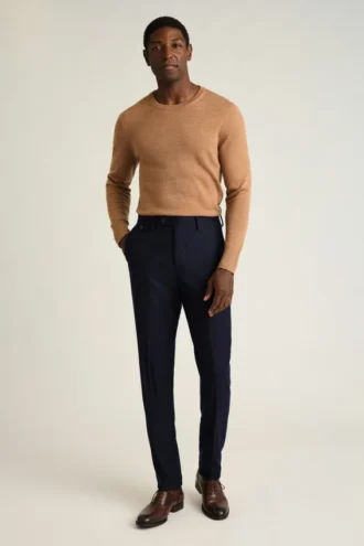 Pantalon de costume en laine brossée italienne Jetsetter