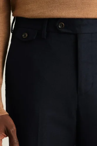 Pantalon de costume en laine brossée italienne Jetsetter