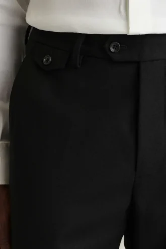 Pantalon de costume en laine brossée italienne Jetsetter