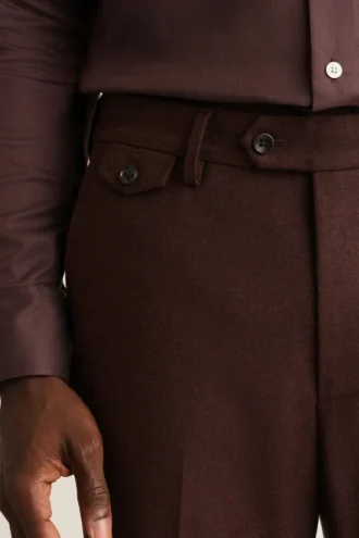 Pantalon de costume en laine brossée italienne Jetsetter