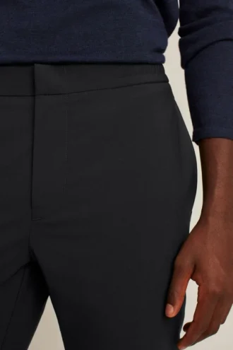 Pantalon de costume en laine stretch italienne à taille élastiquée