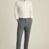 Pantalon de costume en laine stretch pour homme