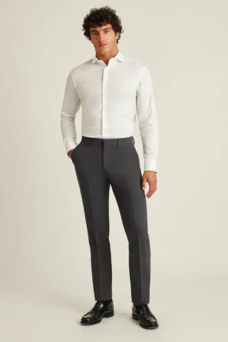 Pantalon de costume en laine stretch pour homme