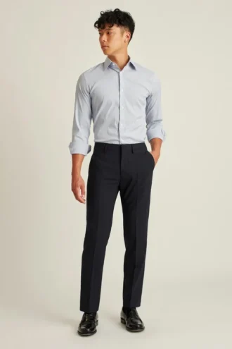 Pantalon de costume en laine stretch pour homme