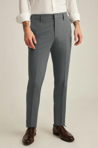 Pantalon de costume en laine stretch pour homme