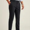 Pantalon de costume en laine stretch pour homme