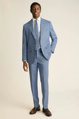 Pantalon de costume en lin italien Jetsetter