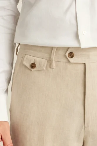 Pantalon de costume en lin italien Jetsetter