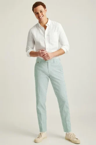 Pantalon de costume italien en seersucker Jetsetter