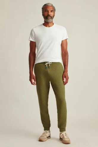 Pantalon de survêtement matelassé en losanges