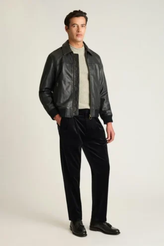 Pantalon en velours pour homme par Bonobos | Pantalon de luxe plissé italien