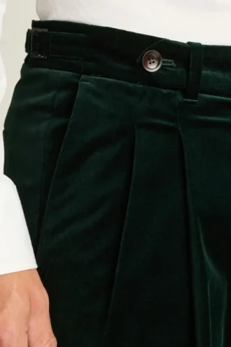 Pantalon en velours pour homme par Bonobos | Pantalon de luxe plissé italien