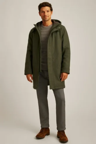 Parka – Parka pour homme en laine italienne