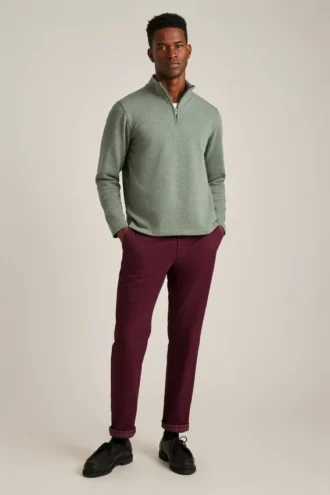 Polaire texturée à demi-zip