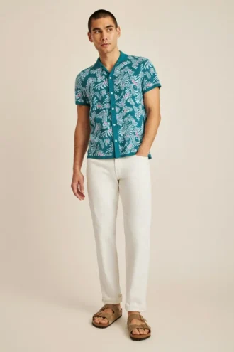 Polo Cabana à fleurs psychédéliques