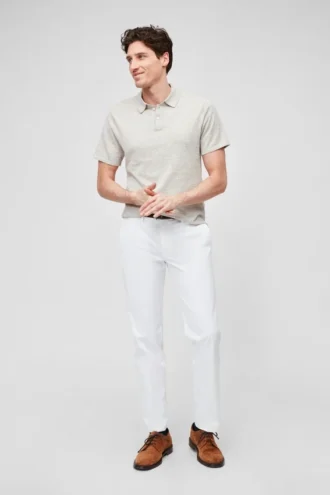 Polo en coton et lin