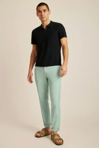 Polo en maille texturée à rayures