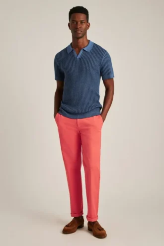 Polo en maille torsadée