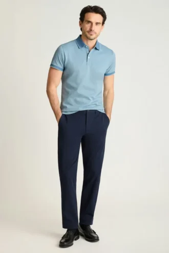 Polo en piqué extensible