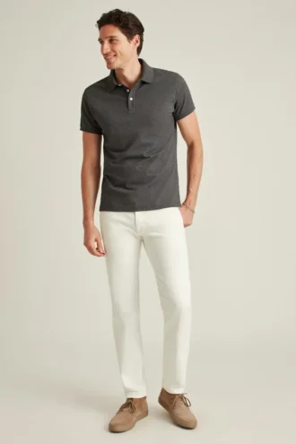 Polo en piqué extensible