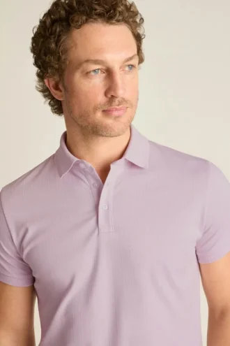Polo en piqué extensible