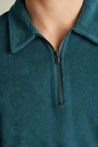 Polo en éponge zippé