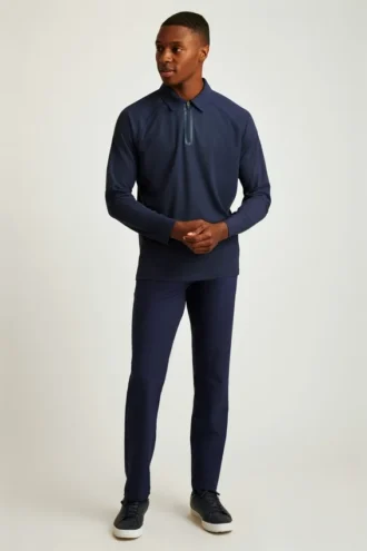 Polo à manches longues et fermeture éclair « All Day »