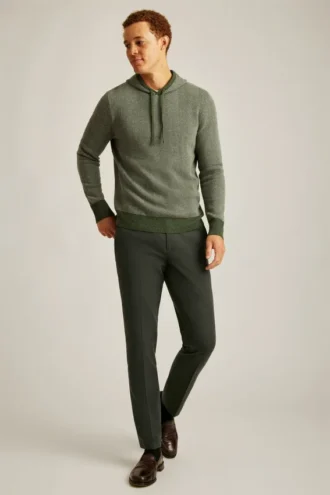 Pull à capuche à motif chevrons