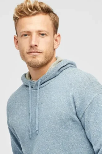 Pull à capuche poncho en coton