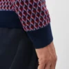 Pull à col rond en jacquard de laine mérinos