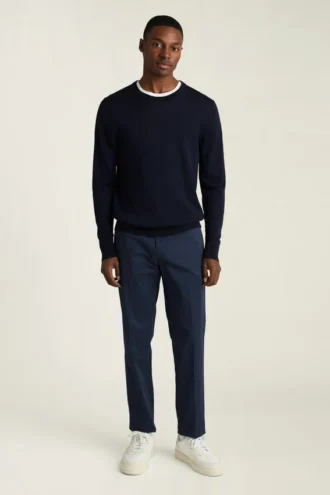 Pull à col rond en laine mérinos lavable