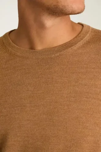 Pull à col rond en laine mérinos lavable