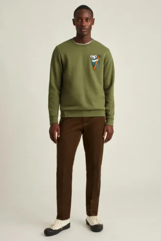 Pull à col rond en molleton ultra-doux