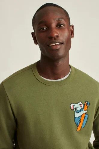 Pull à col rond en molleton ultra-doux