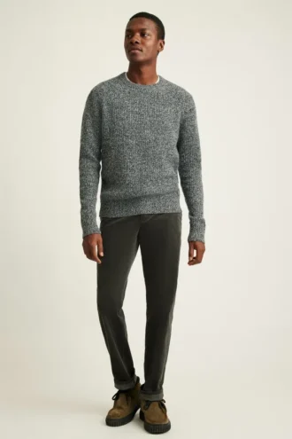 Pull à col rond marbré style marin