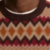 Pull à col rond motif Argyle Fair Isle