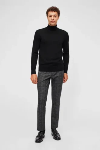 Pull à col roulé en laine mérinos lavable