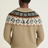 Pull de Noël pour homme par Bonobos | Motif Fair Isle festif avec pingouins