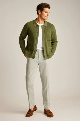 Pull de travail à côtes marinières