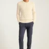 Pull en coton à mailles torsadées par Bonobos | Style hivernal tissé en Italie