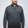 Pull en laine mérinos à demi-zip, grandes tailles